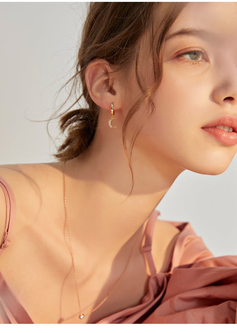 Star and Moon Earrings