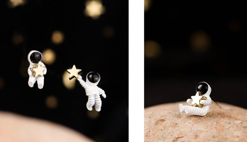 Astronaut Stud Earrings
