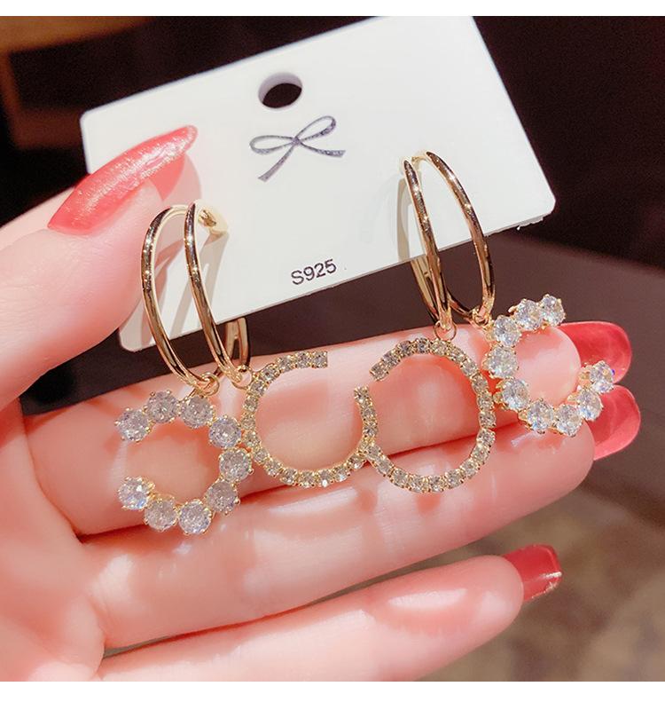 Double C Dangle Earring