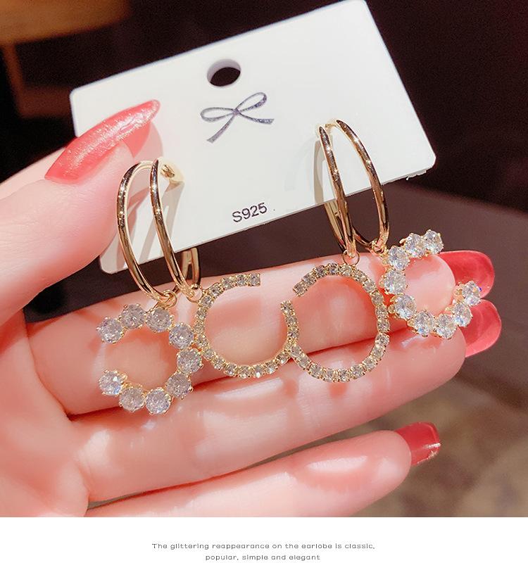 Double C Dangle Earring