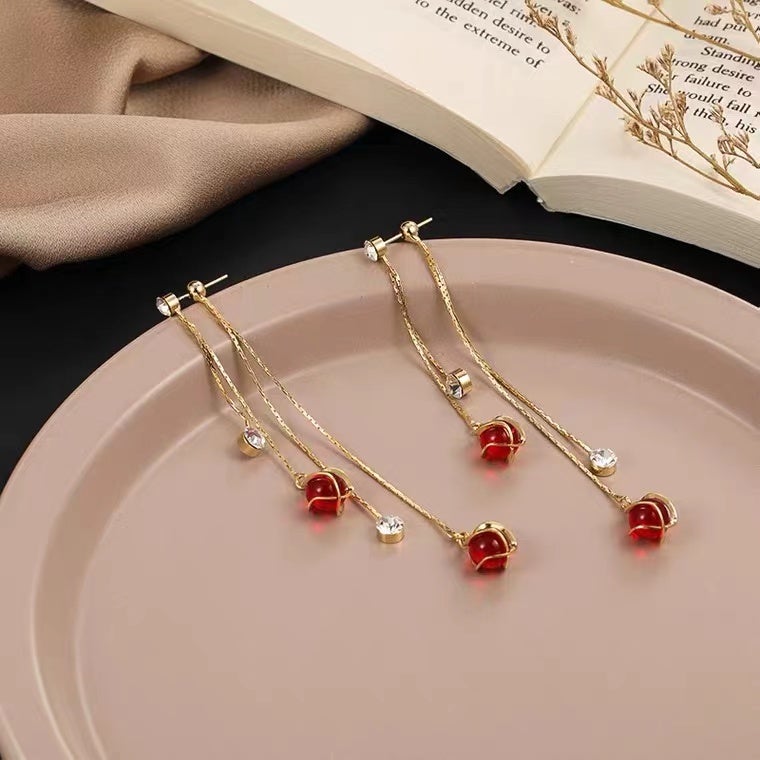 Faux Pearl Drop Earrings