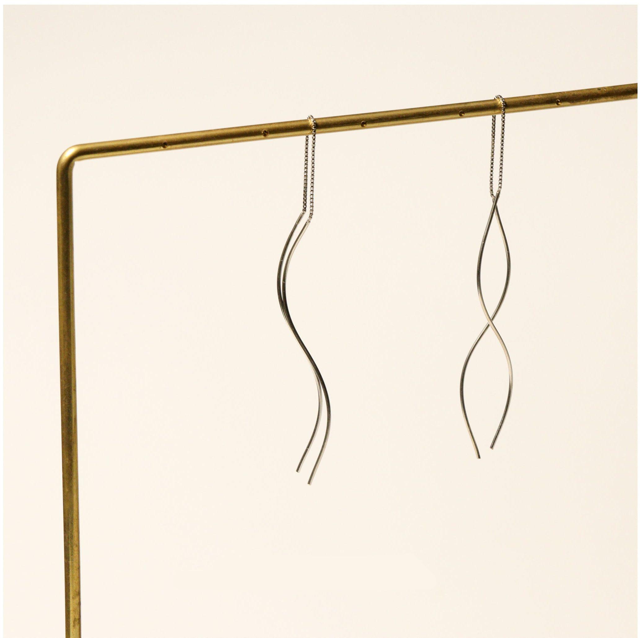Rossie Wave Threader Earring