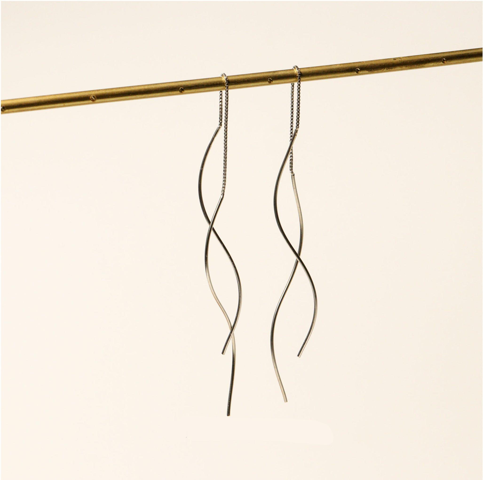 Rossie Wave Threader Earring