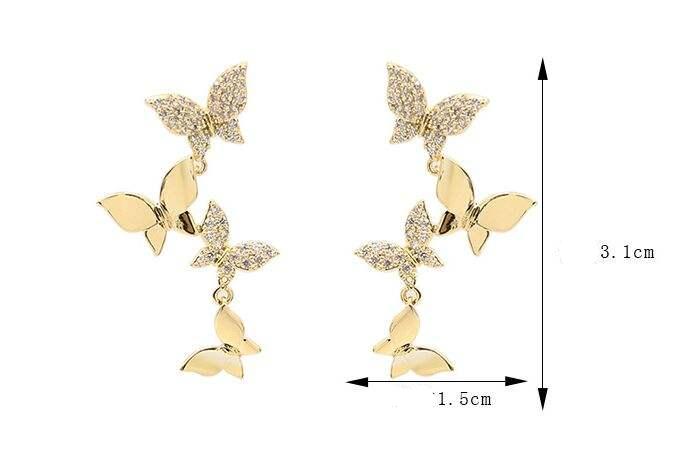 Butterfly Linear Drop Earrings
