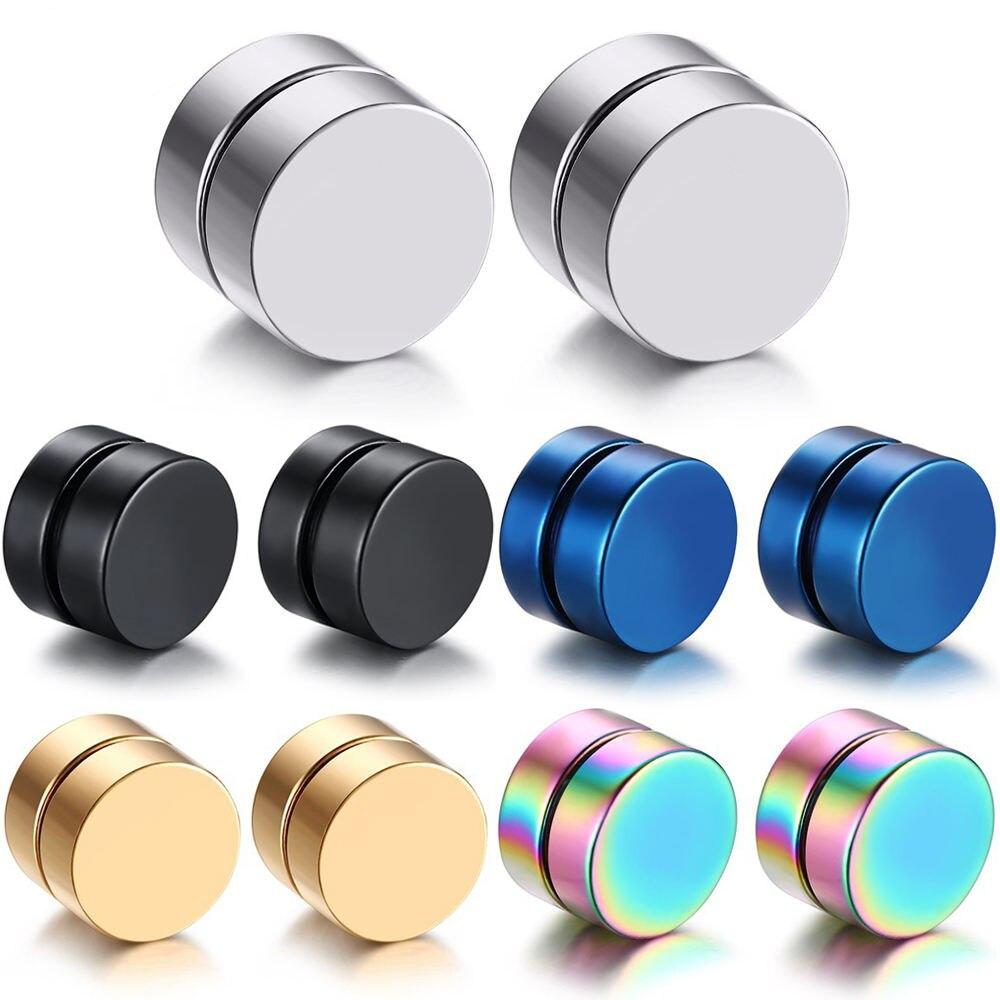 2pc Strong Magnet Magnetic Ear Stud Set Non Piercing | Dagiba Jewelry
