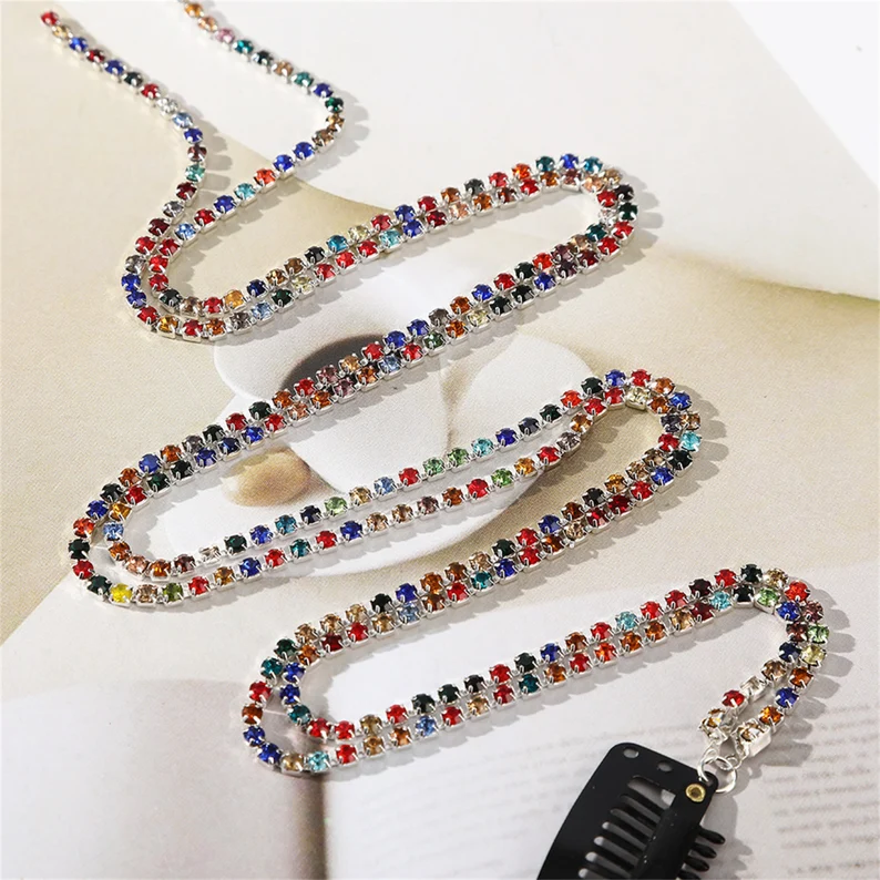 Rhinstone Chain Hairpins