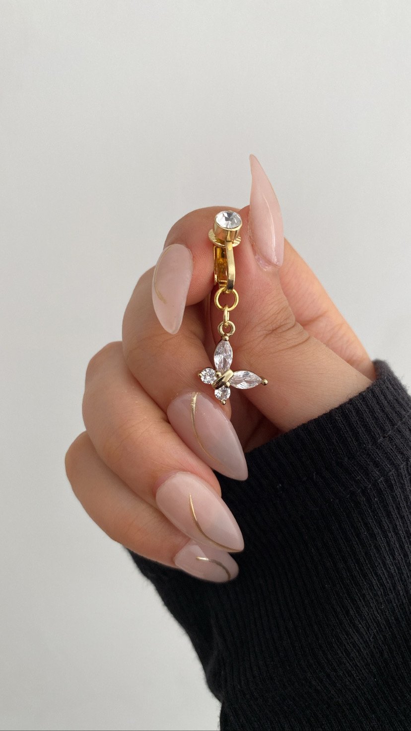 Script Faux Belly Ring
