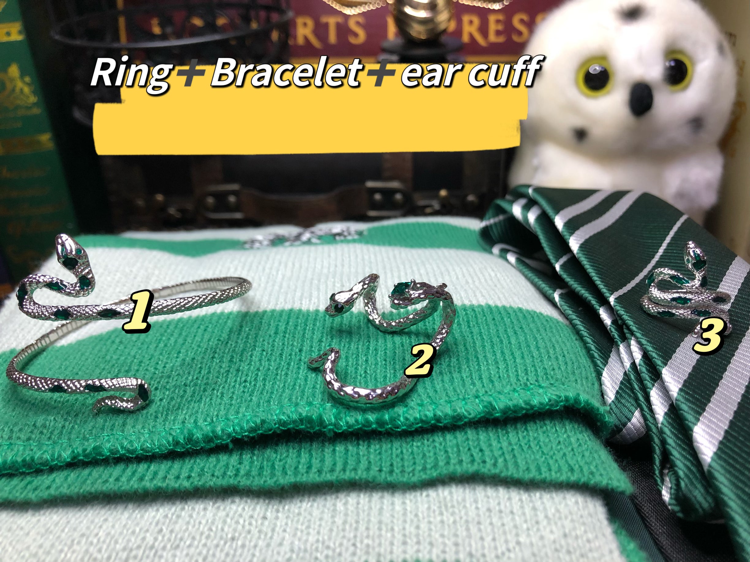 Slytherin Jewelry Set（adjustable)