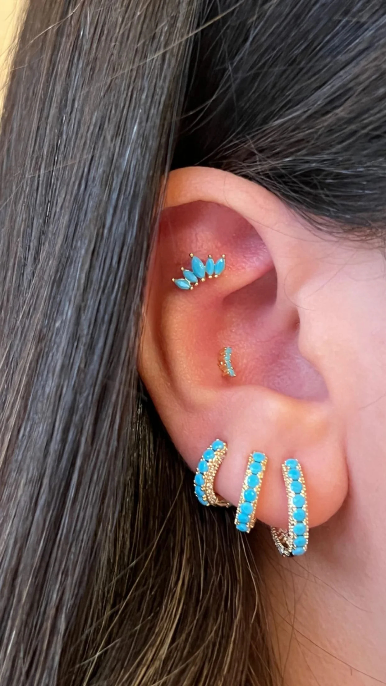 Crown Turquoise Stud