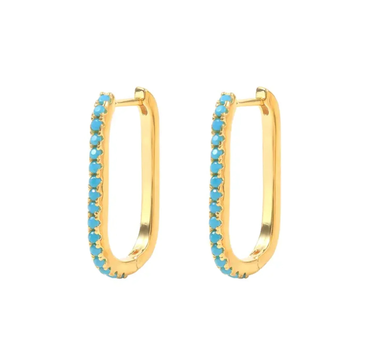 Turquoise Rectangular Earrings