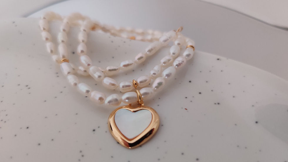 Mother of Pearl Heart Drop Earrings
