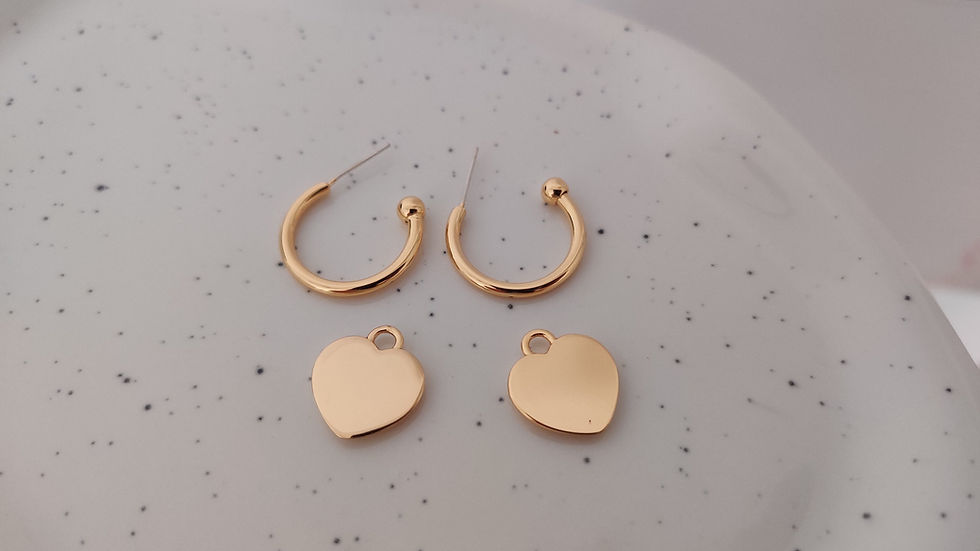 Mother of Pearl Heart Drop Earrings