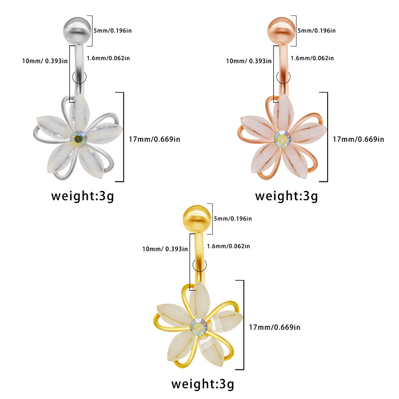 14g Enchanted Flower Belly Ring
