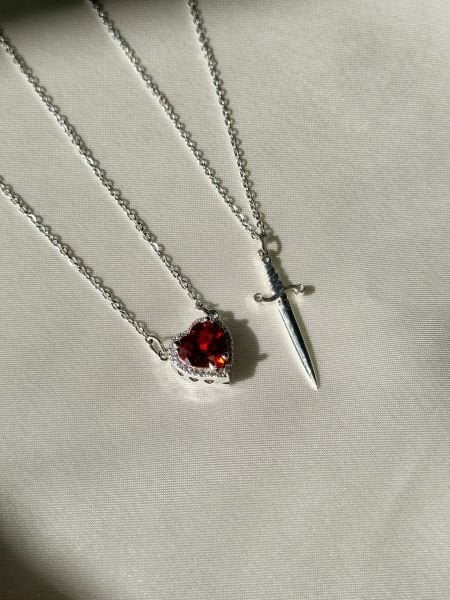 Heart and Sword Necklace