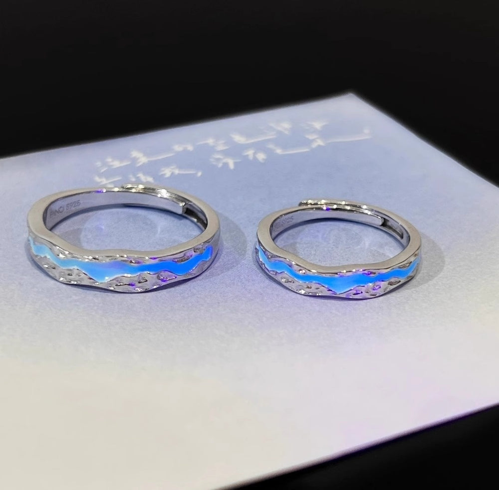 Luminous Aurora Couple Ring (S925 Silver)
