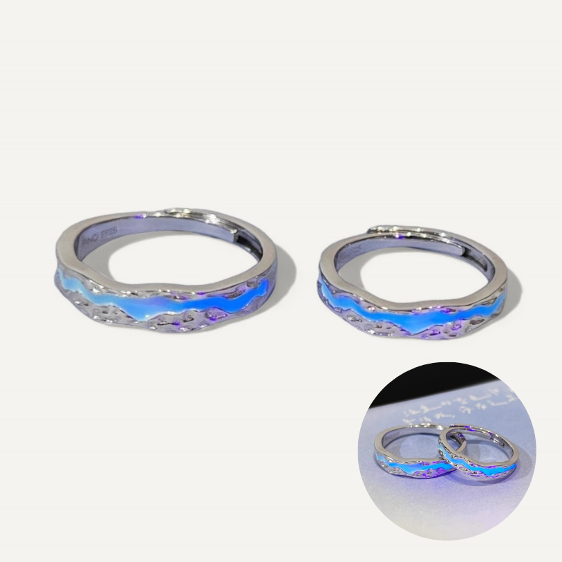 Luminous Aurora Couple Ring (S925 Silver)