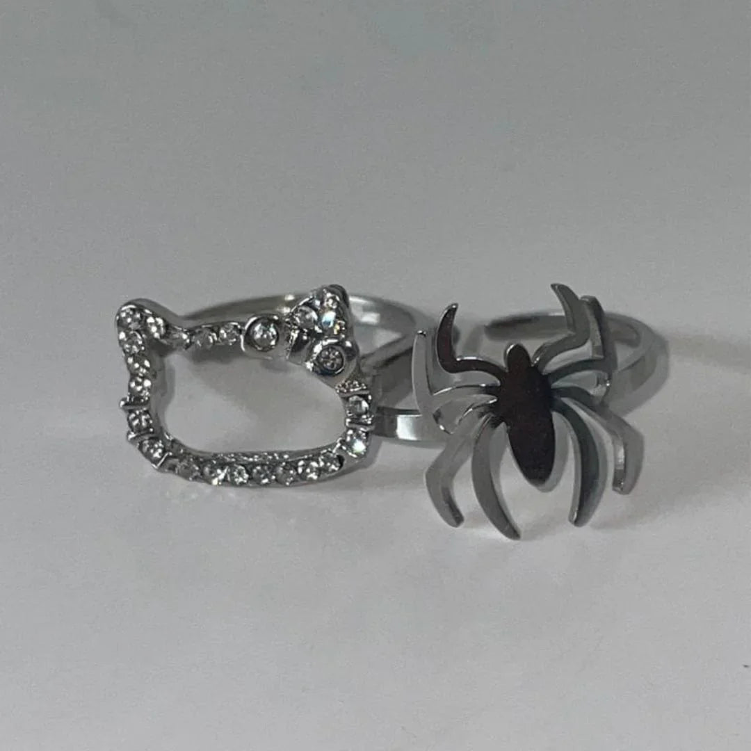 Hello Kitty x Spider hero Matching Ring Set (Version 2)