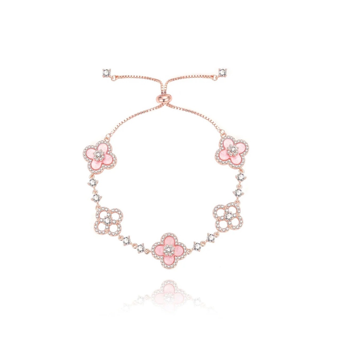 Adjustable Pink Cleef Bracelet
