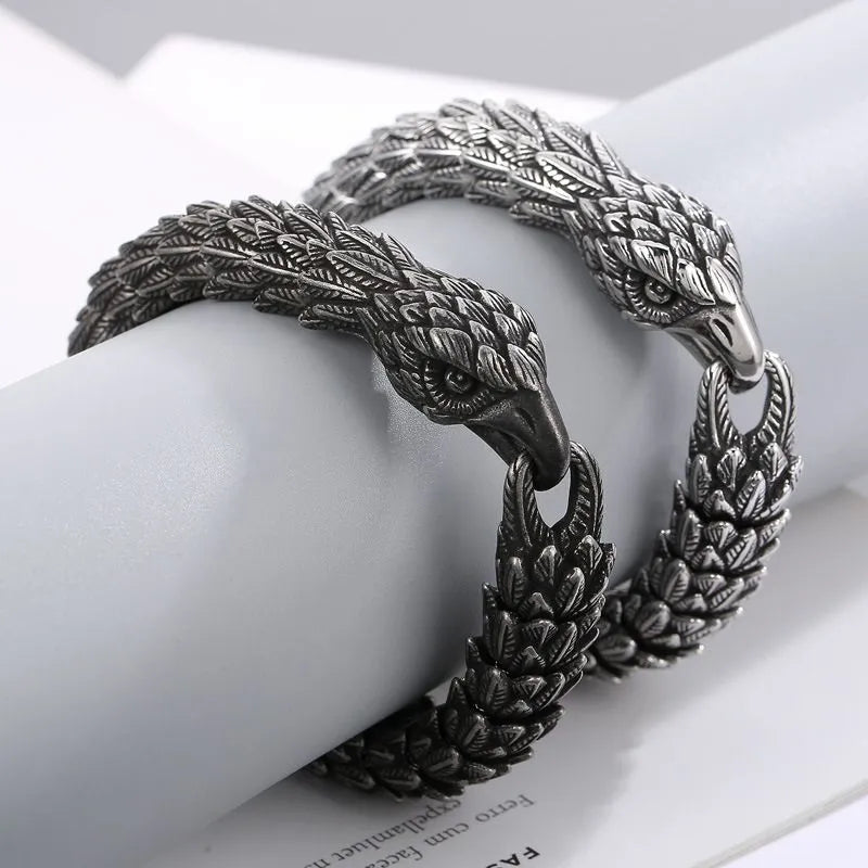ULIKINGJEWELRYVintageEagleStainlessSteelBracelet01