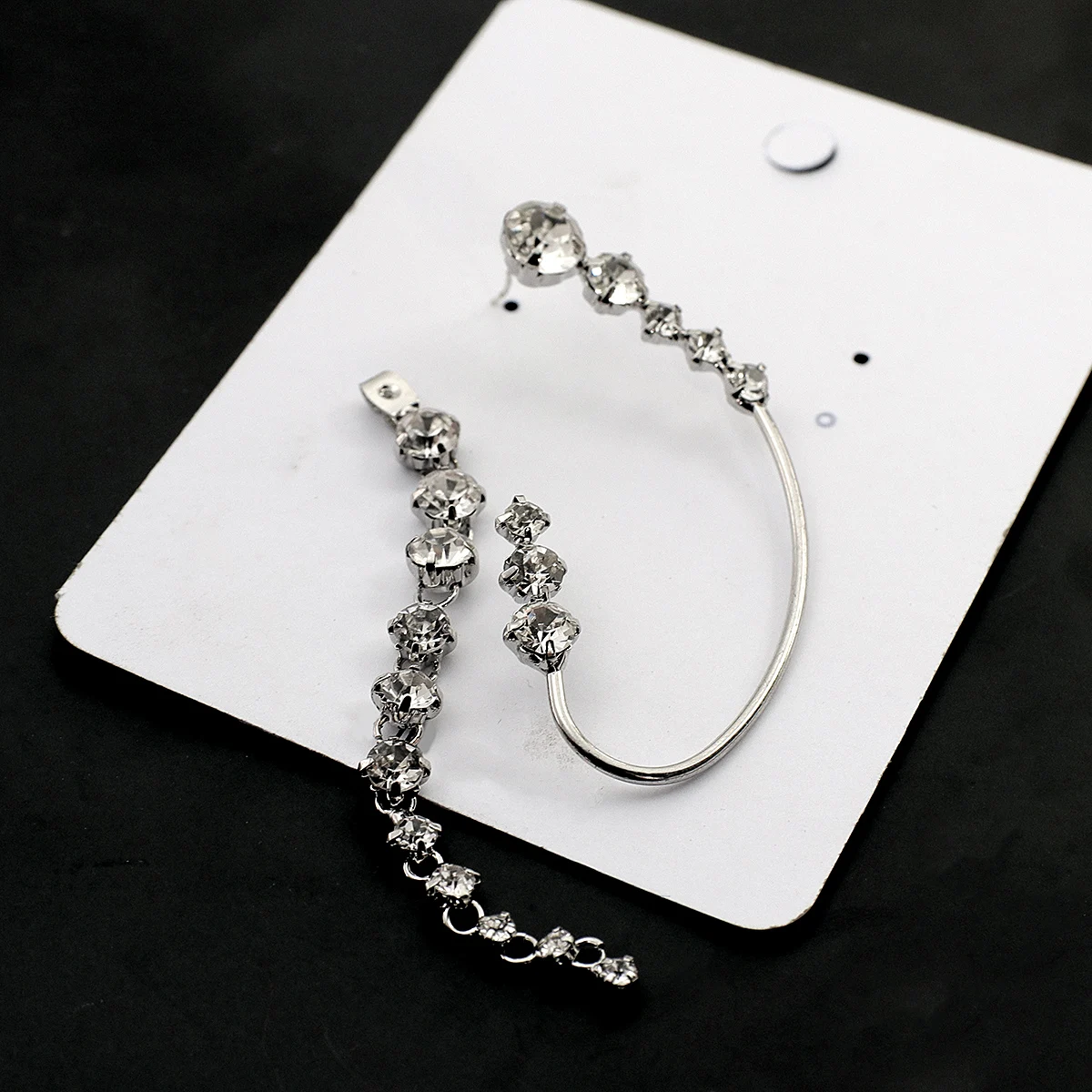 Silver Chandelier Zircon Earrings