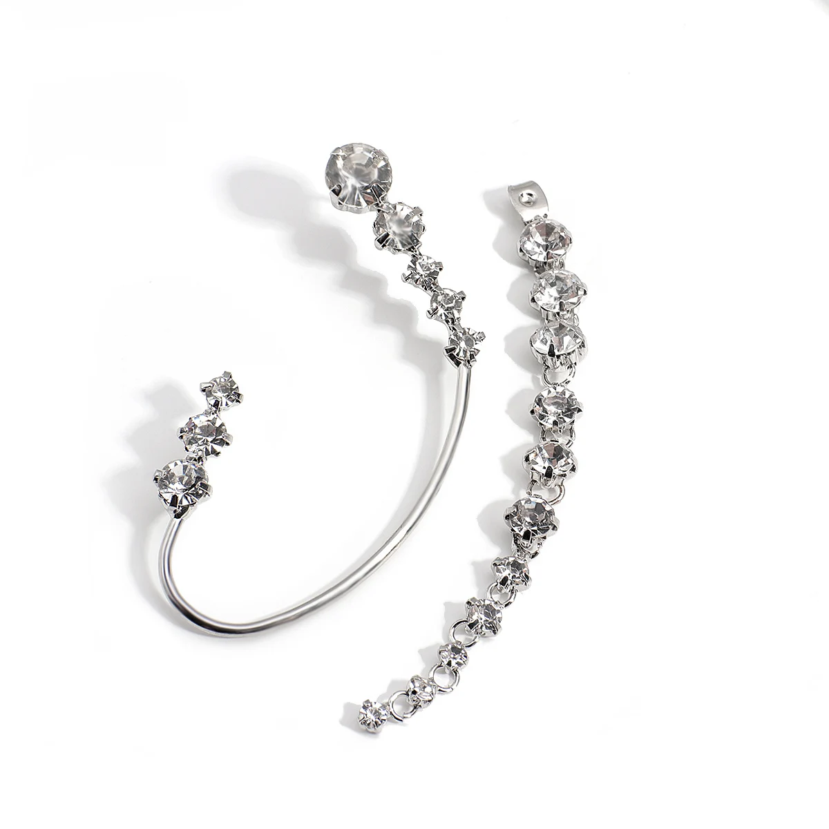 Silver Chandelier Zircon Earrings