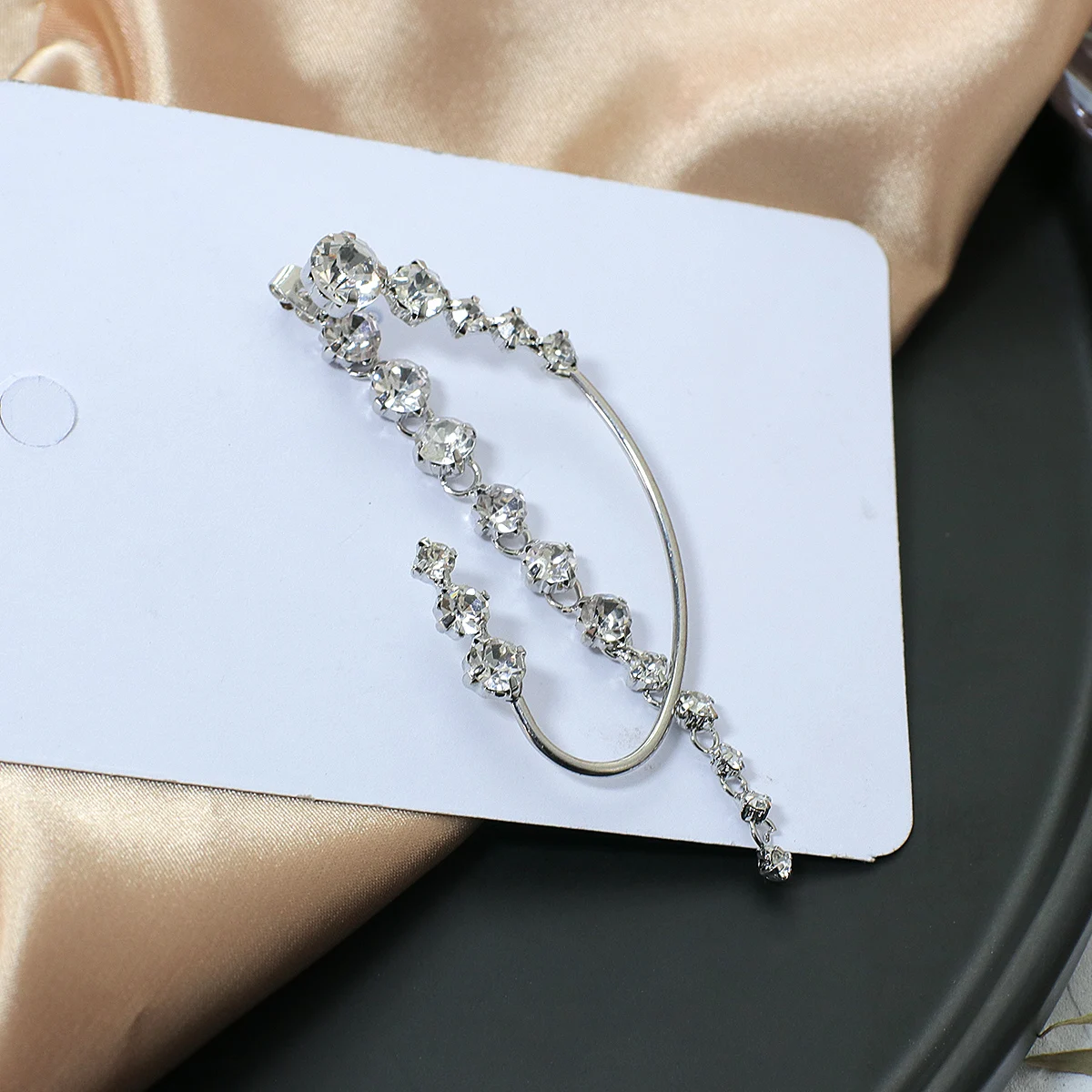 Silver Chandelier Zircon Earrings