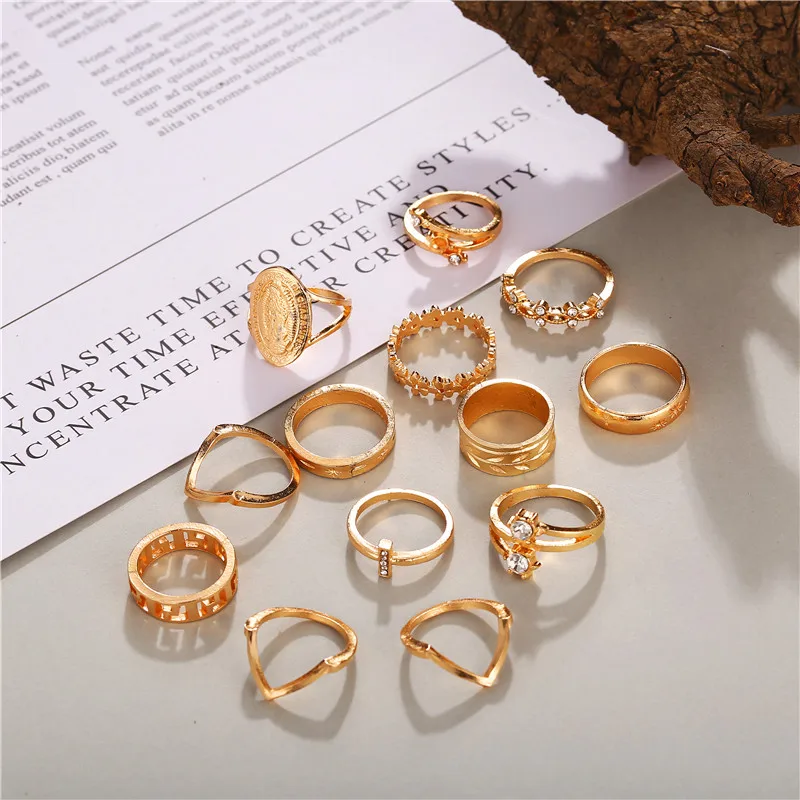 Vintage Gold Star Knuckle Rings For Women
