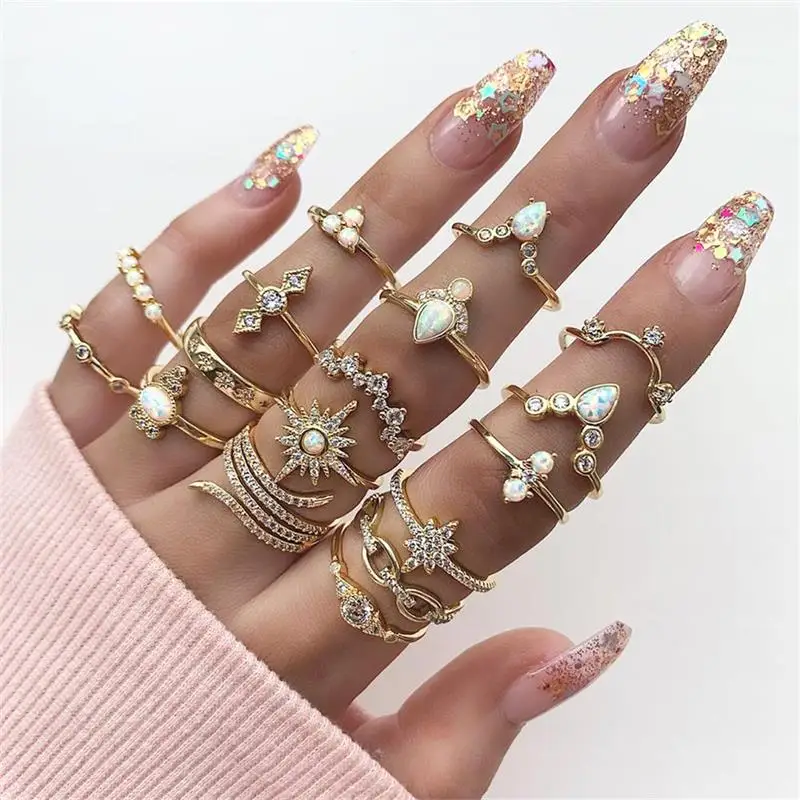 Vintage Gold Star Knuckle Rings For Women