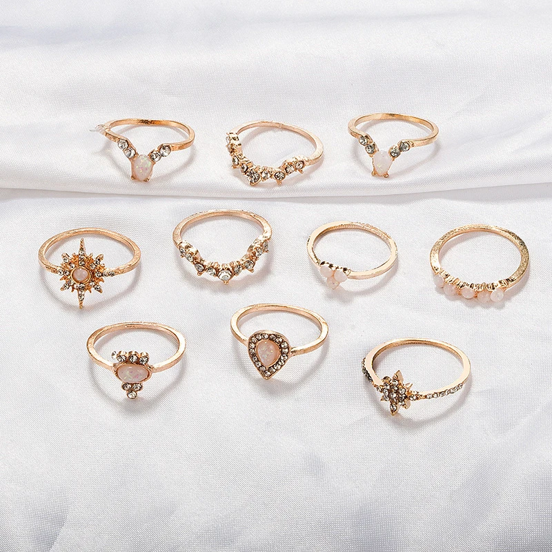 Vintage Gold Star Knuckle Rings For Women