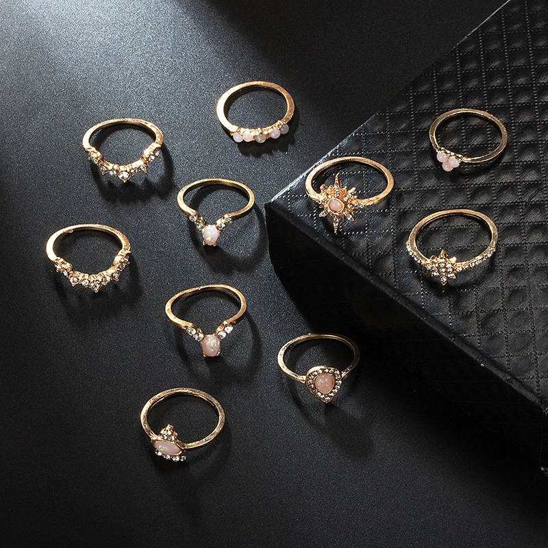 Vintage Gold Star Knuckle Rings For Women