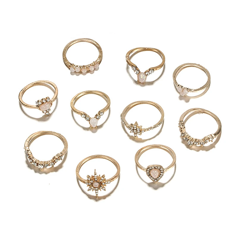 Vintage Gold Star Knuckle Rings For Women
