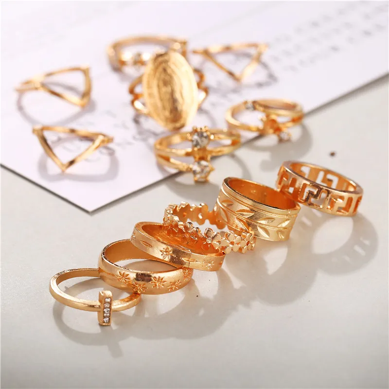 Vintage Gold Star Knuckle Rings For Women