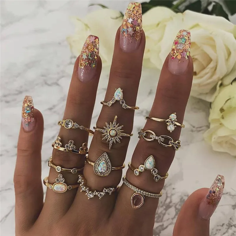 Vintage Gold Star Knuckle Rings For Women