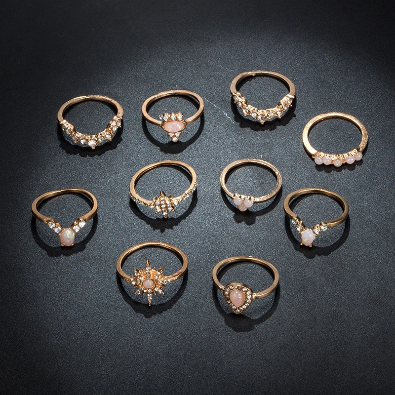 Vintage Gold Star Knuckle Rings For Women