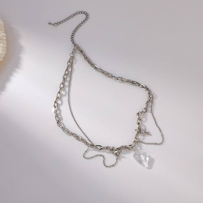 Gothic Style Silver Crystal Choker