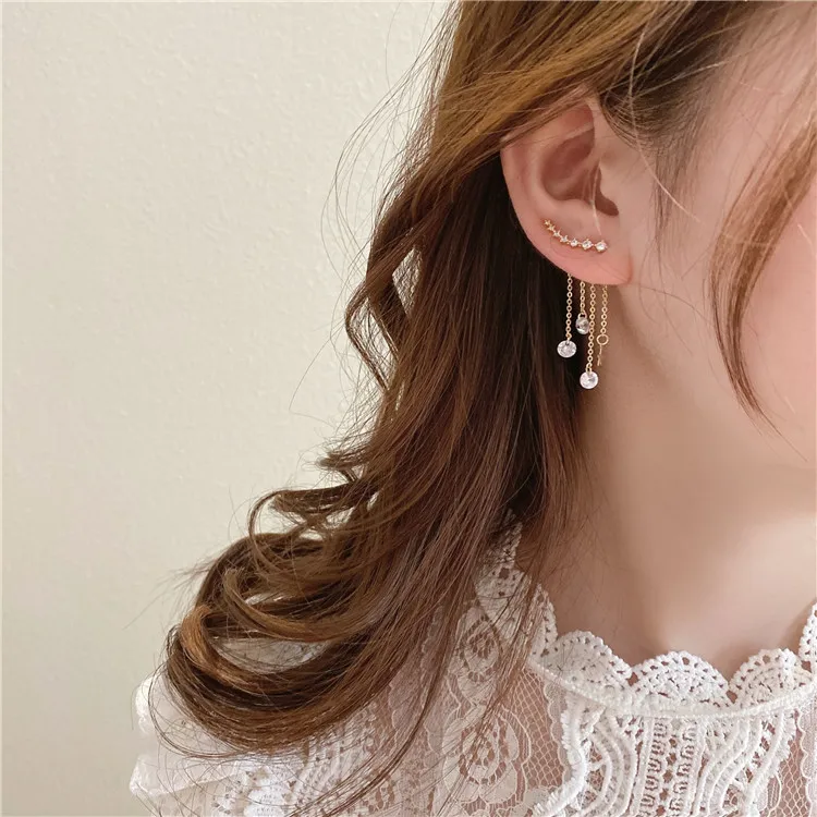 Multi Layer Chain Earring