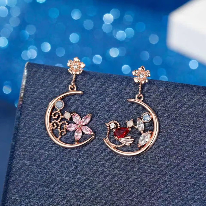 Fan earrings, cherry blossom pearl earrings, sakura earrings
