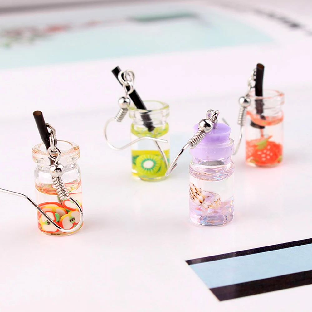 Bubble tea earrings