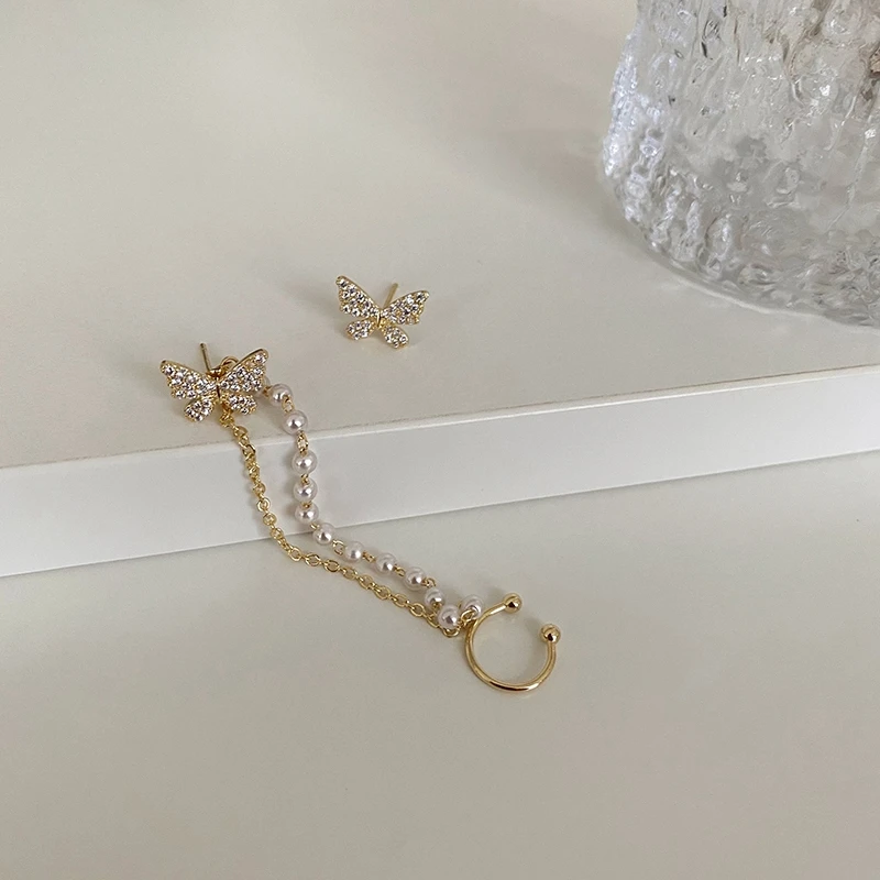 Butterfly Tassel Chain Earrings