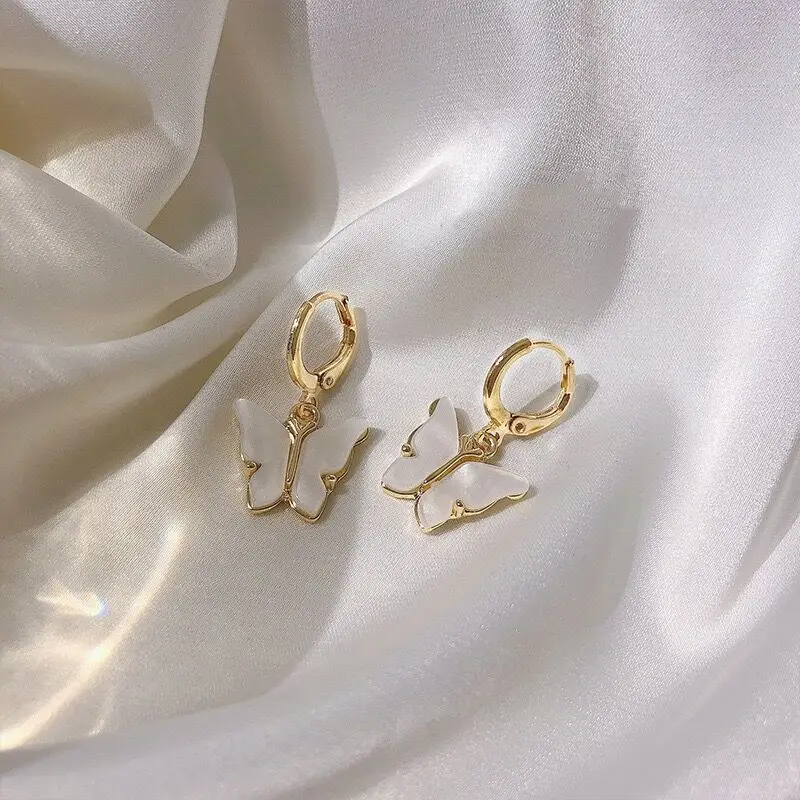 Butterfly Huggies , Butterfly Earrings & Necklace