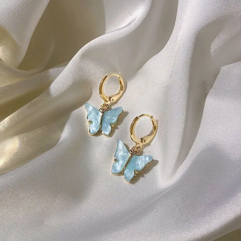 Butterfly Huggies , Butterfly Earrings & Necklace
