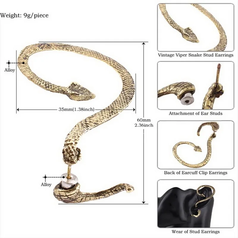 Spiritual Snake Shaped Earrings
