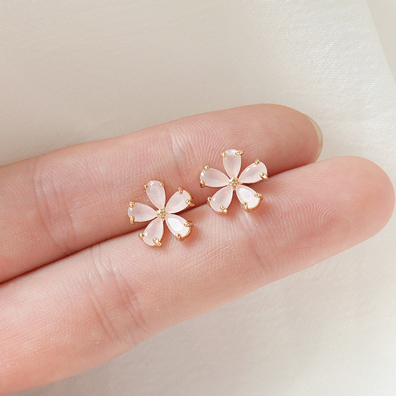 Cute Crystal Cherry Blossom Earrings
