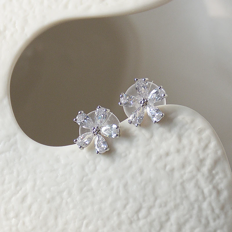 Cute Crystal Cherry Blossom Earrings