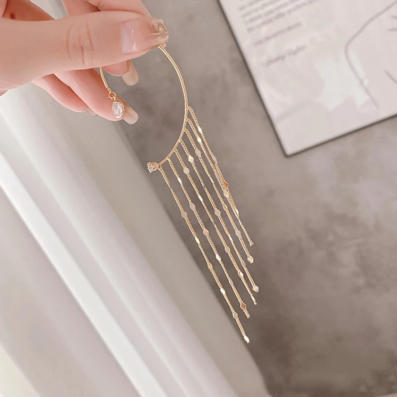 Pearls Tassel Ear Cuff