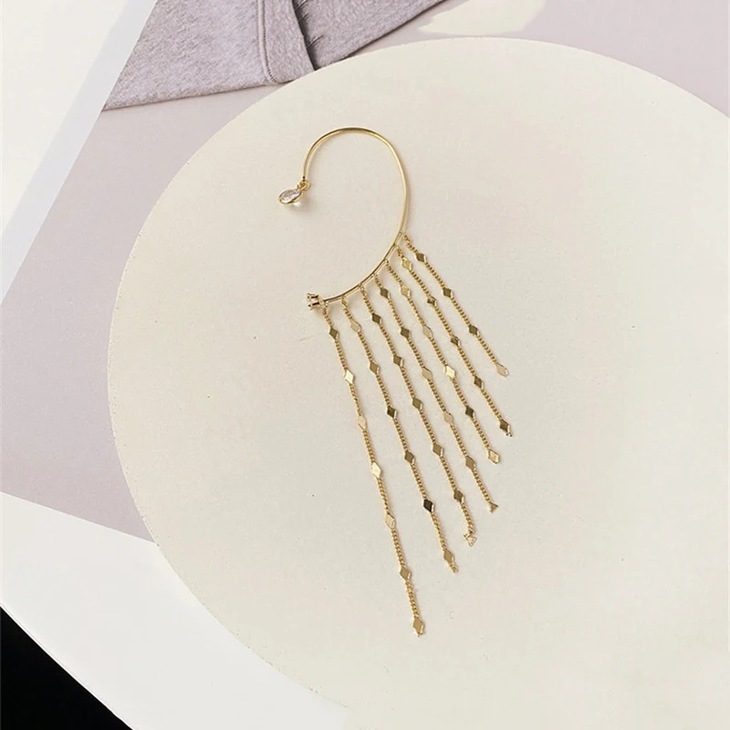 Pearls Tassel Ear Cuff