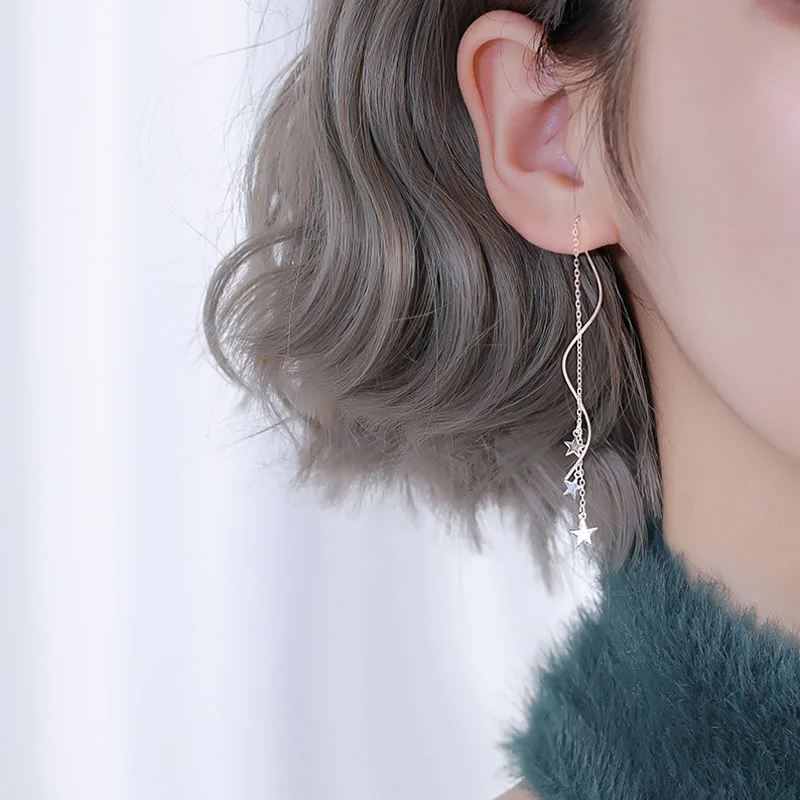 Trendy Star Dangle Earrings