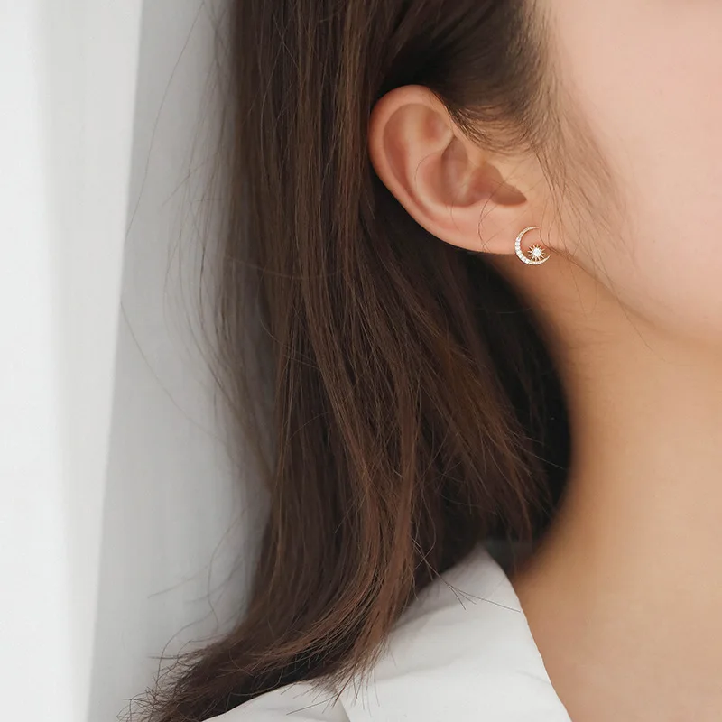 Star and Moon Mismatched Earrings