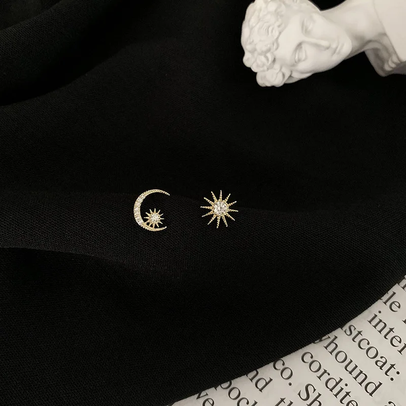 Star and Moon Mismatched Earrings