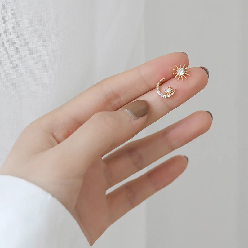 Star and Moon Mismatched Earrings